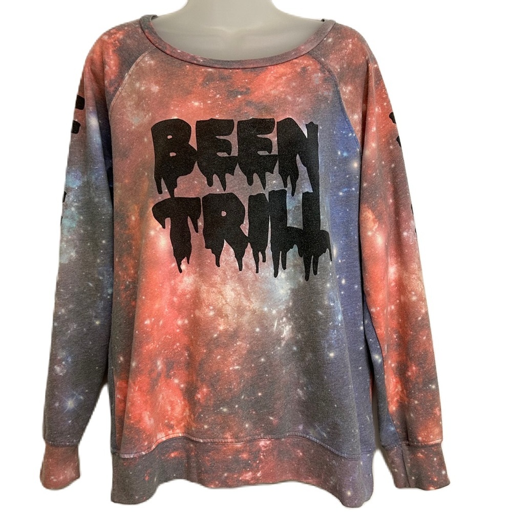 PacSun X Been Trill‎ Pullover Sweatshirt Size XL Graphic Multicolor Streetwear